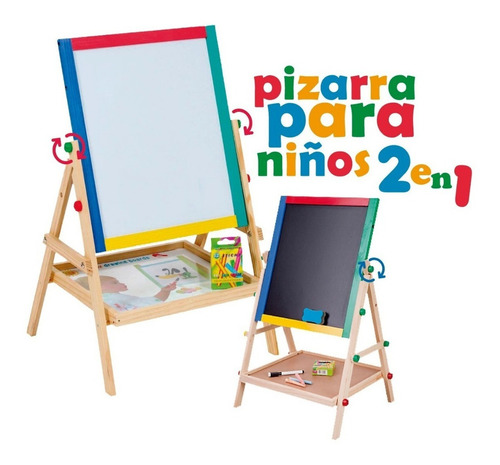 Pizarra Magnética Doble Didáctica Juegos Juguete Niños