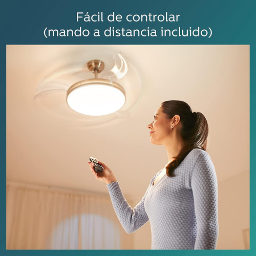 Philips Lighting Atlas - Ventilador De Techo Con Luz Led