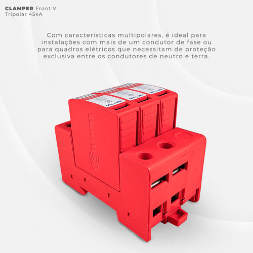 Dps Clamper Front V 275v 45ka 3+0 / Sinalização Remota 02710