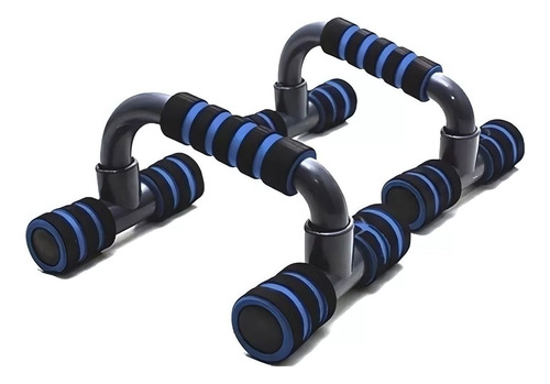 Par De Barra Paralelas De Chão Treino Funcional E Calistenia Cor Azul