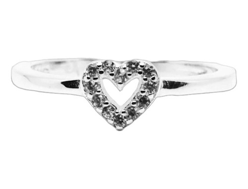 Anillo En Plata 925 Corazón  Con Zirconias Amor Love