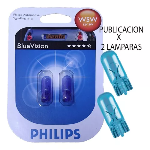 Lampara Posicion Philips W5w Blue Vision Efecto Xenon T10