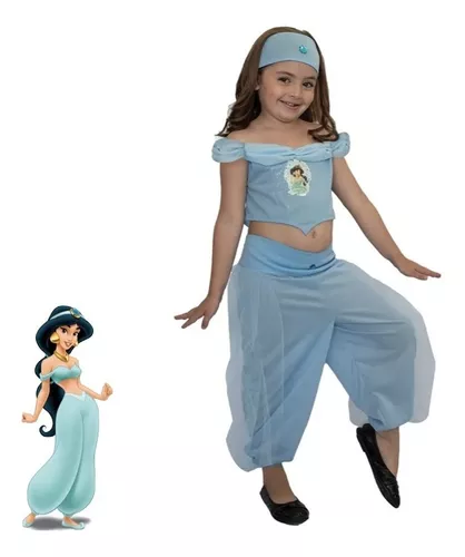 Disfraz Jazmin Aladino + Peluca Aladdin Disney Orignal Nena
