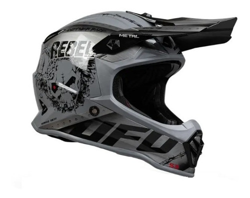 Casco Ufo Para Niño Gris Talle: S 47-48cm-bmmotopartes