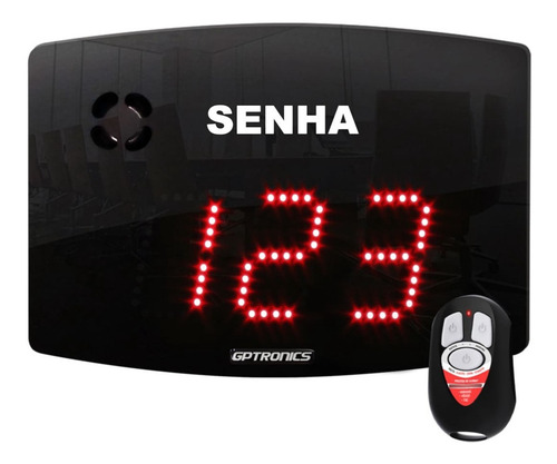 Painel Eletrônico Visor De Senhas S/ Fio Sequêncial Led