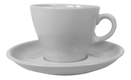 Set Taza Plato Porcelana Monza Verbano 200ml X 1 Juego 