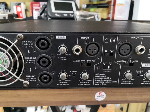 Amplificador De Potência Skp Max G 1800x Funcionando 100%