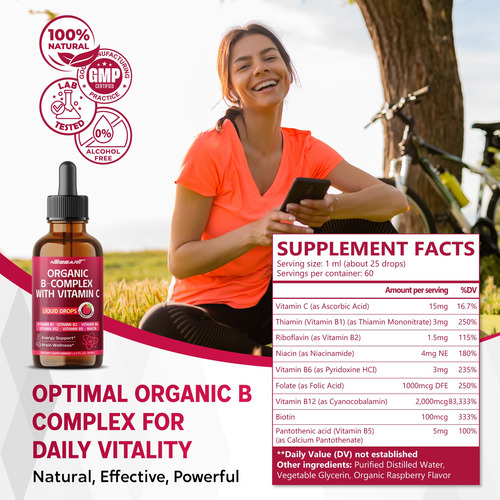 Nessarit Gotas Orgánicas Complejo B Con Vitamina C 60 Ml