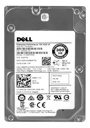 Hd Sas Dell 300gb 2.5 15k 06wc9d 6wc9d 128mb Sas-2