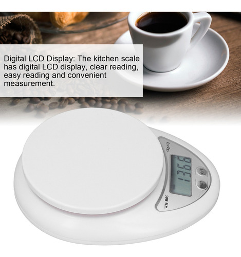 Báscula Digital Para Cocina Maximo 5 Kg Super Precisa 1 Gr.