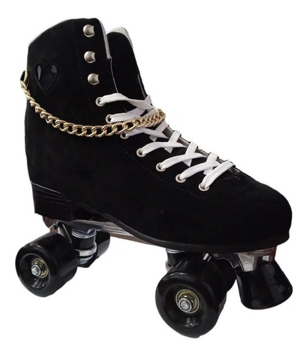 Patines Urbano De Gamuza Roller Quads Clásicos Y Mochila