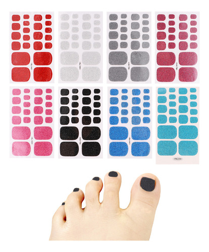 Calcomanías Para Uñas De Los Pies, 8 Hojas