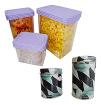 Comprar X2 Contenedores Yerba Azúcar + X3 Contenedores Hermeticos