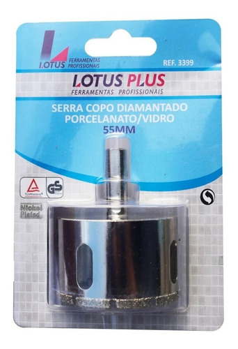 Serra Copo Diamantado 55mm Porcelanato Vidro - Lotus 3399