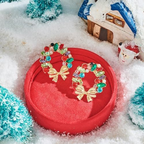 Yujie Pendientes De Navidad Para Mujer, Pendientes Coloridos