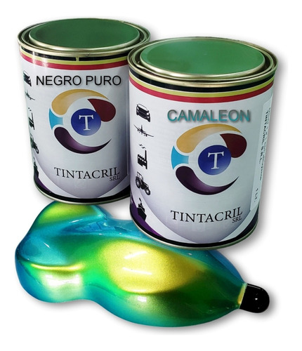 Pintura Camaleón Bicapa X 1 Lt. + Base Nagro Bicapa X 1 Lt.