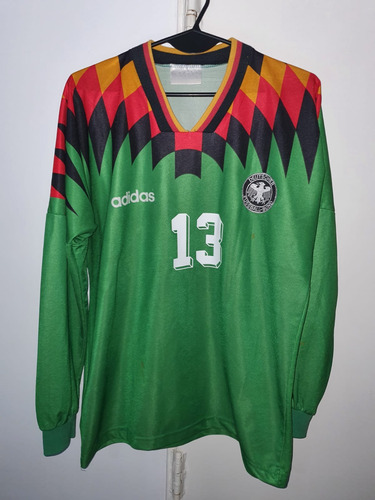 Camiseta Seleccion Alemania Verde 1994 adidas Rudy Voller