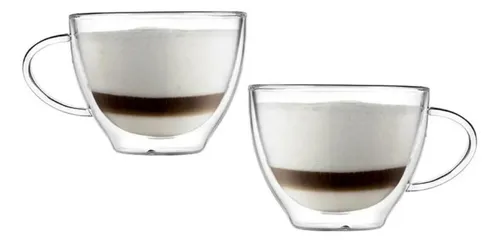 Taza De Vidrio Mocca Cafe Barista Doble Vidrio X2 Und Kremer