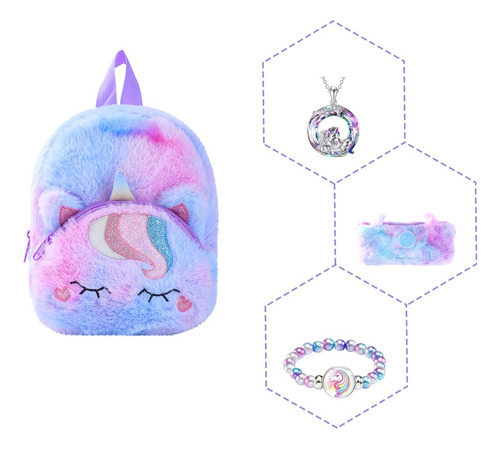 4 Pieces Mochila De Peluche Para Personajes De Animación