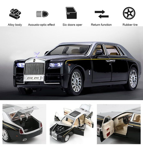 Modelo De Coche Fundido A Presion 1/24 Rolls-royce Phanto...