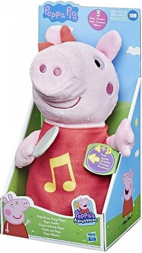 Imagen 1 de 5 de Peppa Pig - Peluche Musical - 30 Cm Alto - Hasbro - 