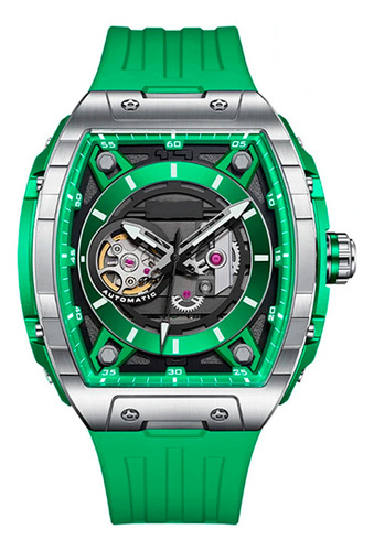 Reloj G-force At9812 Automatico Cuadrado Hombre + Estuche