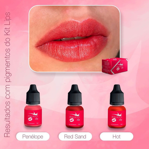 Kit Lips Pigmento Rbkollors - Micropigmentação Labial