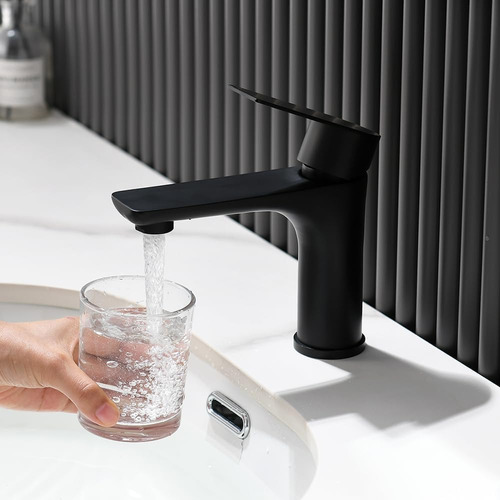 Lavabo Grifo Baño Llave Monomando Fregadero Inoxidable,negro