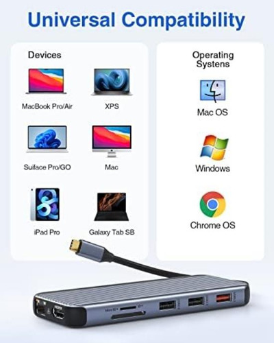 Adaptador De Estación De Acoplamiento Usb C A Displayport Du