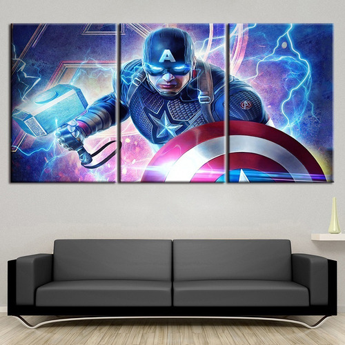 Cuadros Decorativos Avengers 3 Piezas 