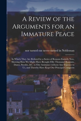 Libro A Review Of The Arguments For An Immature Peace [mi...