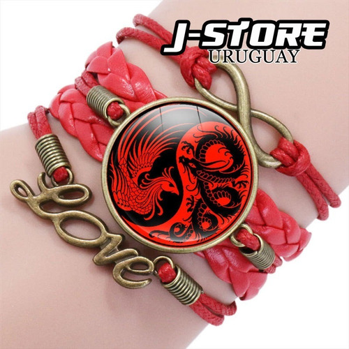 Pulsera Yin Yang Ave Fénix Y Dragón