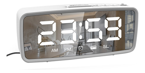 Reloj Despertador Digital Con Radio Led Creative Snooze Elec