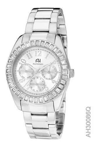 Relógio Pulso Anahickmann Ah30086 Prata Multifunção Feminino