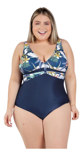 Maiô Plus Size Com Bojo 46 A 60 Moda Praia Verão Natação 