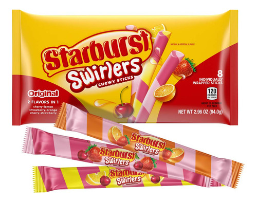 Starburst Swirlers Chewy Sticks Candy Share Tamaño 2.96 Oz.