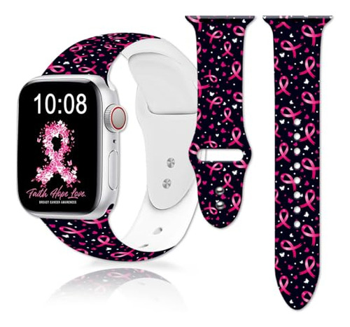 Cáncer De Mama Rosa Bandas De Reloj De Cinta Apple Watch 38m