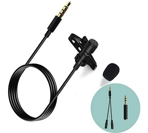 Imagen 3 de 3 de Micrófono De Celular Metálico Con Extensión De 2 Mt + 2 Adap