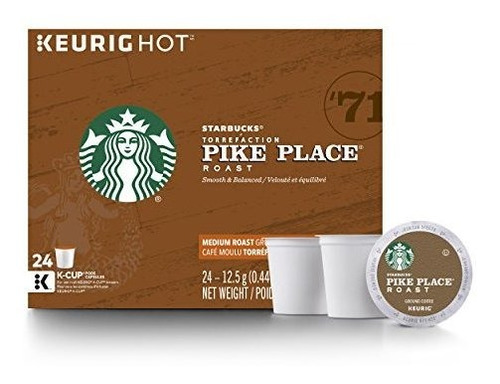 Starbucks Pike Place Roast, K-cup De Keurig Cerveceros, 24 C