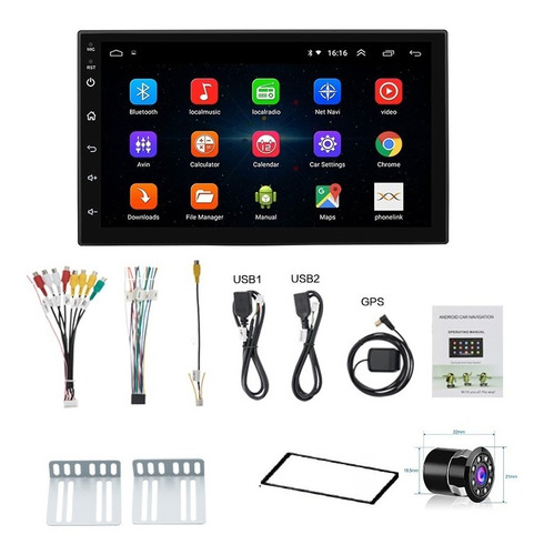 Radio Carro Bluetooth + Camara Usb Sd + Consola Aveo Emotion
