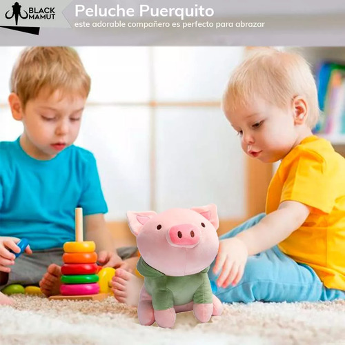 Peluche Puerquito Sudadera Verde De Dinosaurio De Felpa Suave