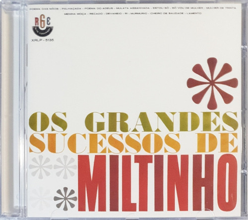 Cd Miltinho Os Grandes Sucessos 1962 Impecável Original