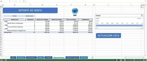 Control De Inventario En Excel