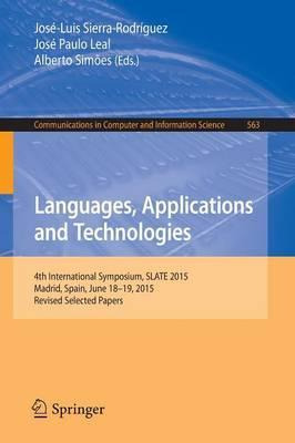 Libro Languages, Applications And Technologies - Josã¿â©-...