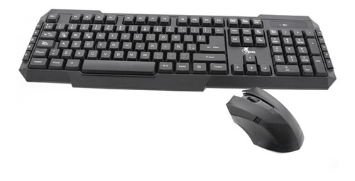 Kit Mouse + Teclado Xtech Wireless 1.200dpi Dongle Usb Negro