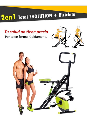 Total Revomax Crunch 6en1 +escaladora´+ligas+disco+bicicleta