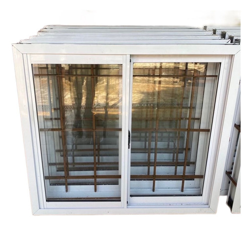 Ventana De Aluminio 100x100 + Reja + Mosquitero Oferta