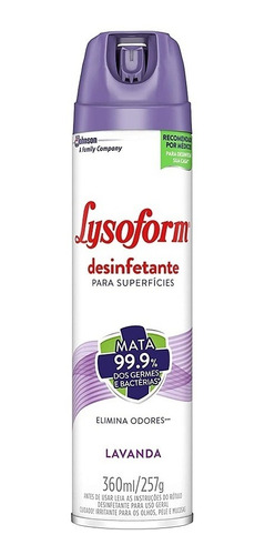 Desinfetante Lysoform Lavanda Mata 99,9% Germes E Bactérias