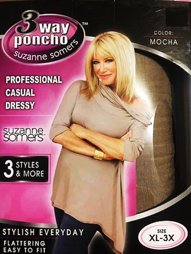 Poncho Suzanne Somers Top Para Mujer