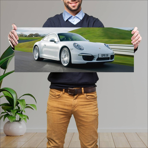 Cuadro 30x80cm Auto 2011 Porsche 911 Carrera Uk 694